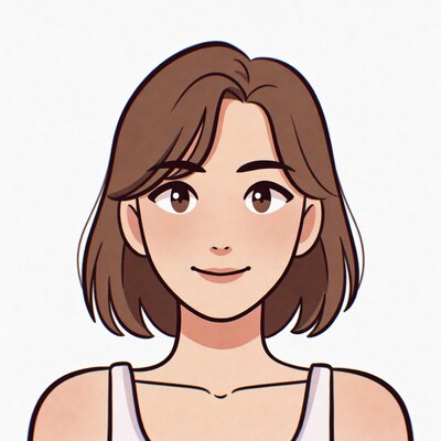 Anime girl with brown bob haircut
