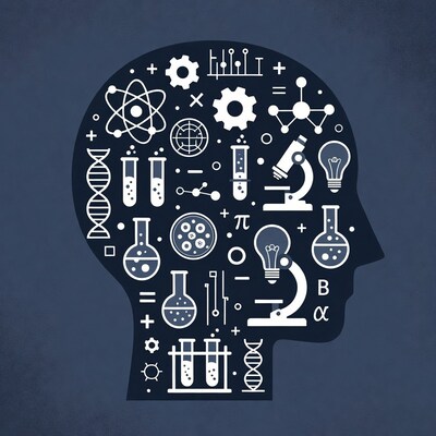 Science Brain Silhouette Illustration