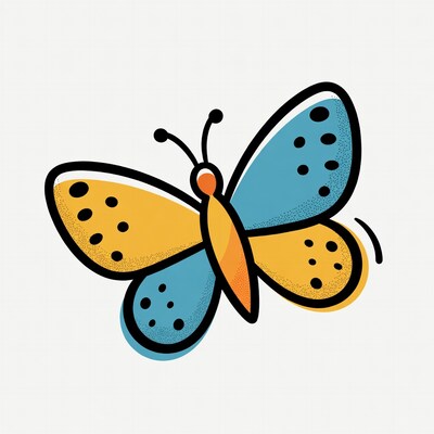 Colorful butterfly illustration