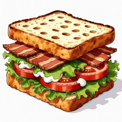 BLT Sandwich Illustration