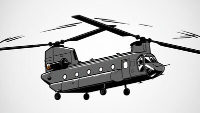 CH-47 Chinook Helicopter Illustration