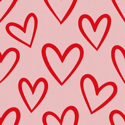Pink Heart Pattern Background