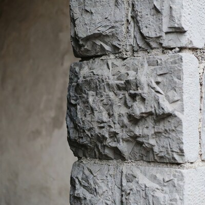 Gray Stone Wall Corner