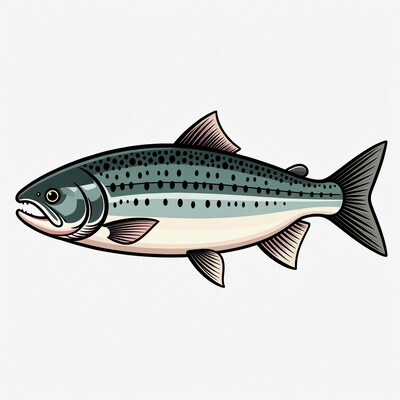 Illustrated Steelhead Trout Fish