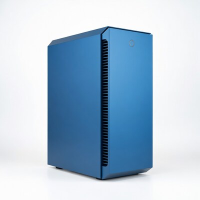 Blue gaming PC case