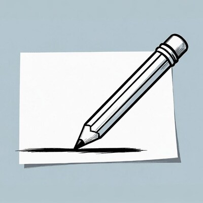 Pencil writing on paper