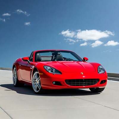Red Ferrari 458 Spider convertible