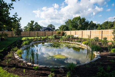 Backyard Pond with Lily Pads