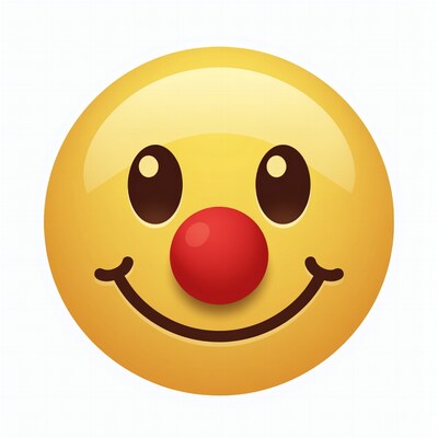 Clown Emoji with Red Nose