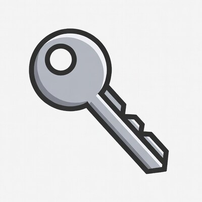 Gray Key Illustration