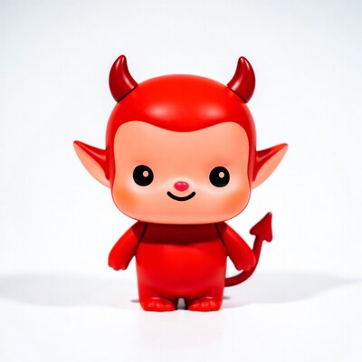 Cute red chibi devil figure