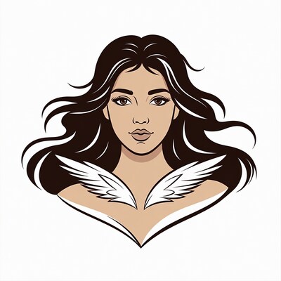 Woman with wings illustration