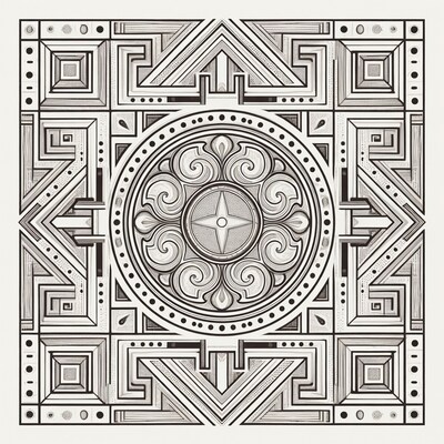 Geometric Ornate Mandala Illustration