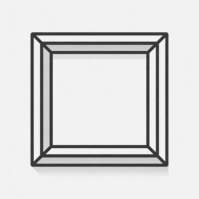 3D Square Frame Icon