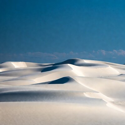 Sand Dunes Under Blue Sky