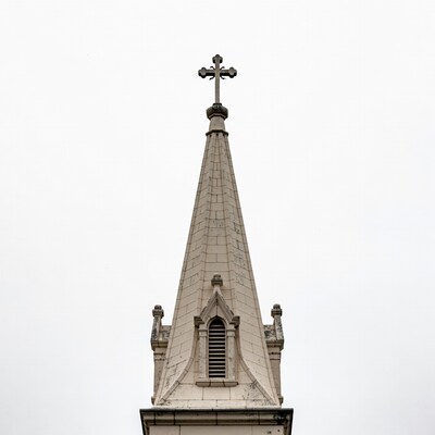 Church Steeple with Cross