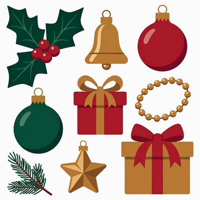Christmas Clipart Icons Set