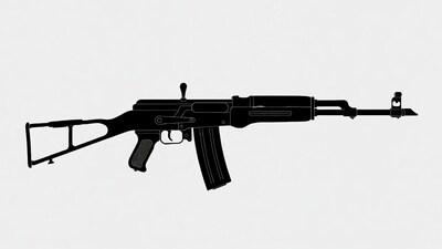 AK-47 Silhouette Illustration