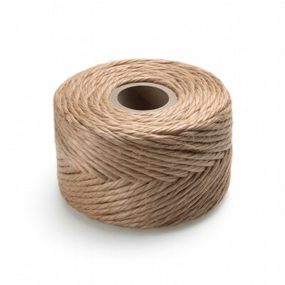 Twine spool on white background