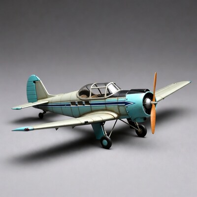 Vintage Propeller Airplane Model