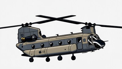 CH-47 Chinook Helicopter Illustration