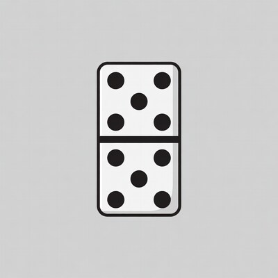 Double-six domino tile