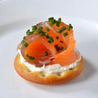 Salmon Cream Cheese Cracker Appetizer
