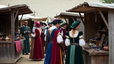 Renaissance Fair Medieval Market Stall