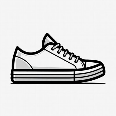 White Converse Sneaker Illustration