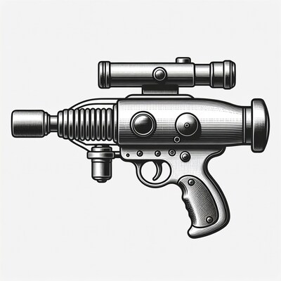 Retro Ray Gun Illustration