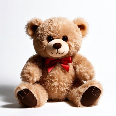 Teddy bear with red bowtie