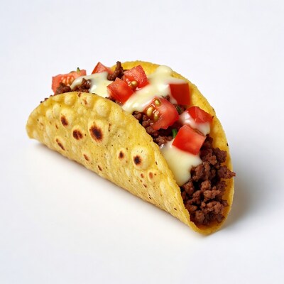 Beef Taco with Cheese and Tomatoes