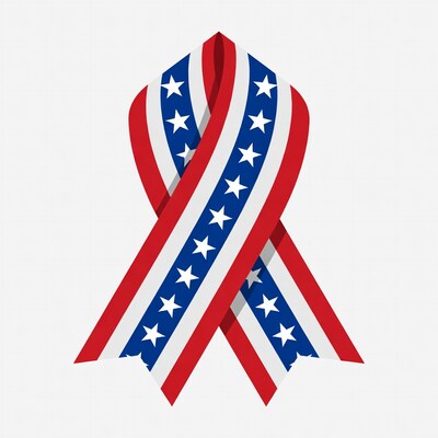 American Flag Ribbon Illustration