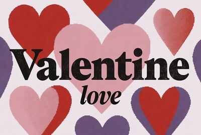 Valentine Love Hearts Illustration