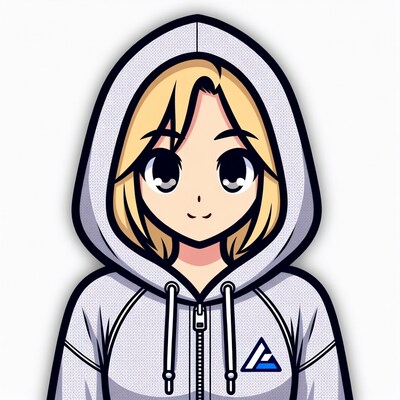 Anime girl in white hoodie