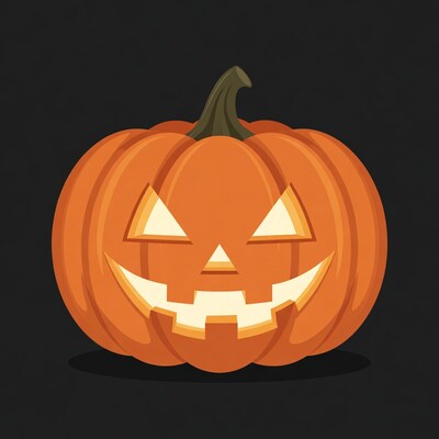 Carved Jack-o-Lantern Pumpkin