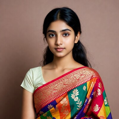 Indian woman in colorful saree
