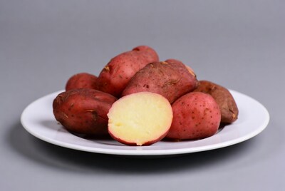 Red Potatoes with Cut Half on Plate