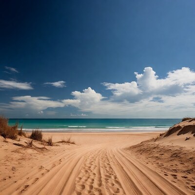 Sandy Beach Path to Ocean