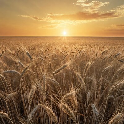 Golden Wheat Field at Sunset