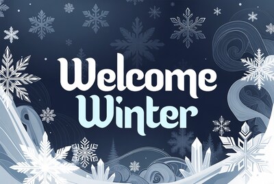 Welcome Winter Snowflakes Illustration