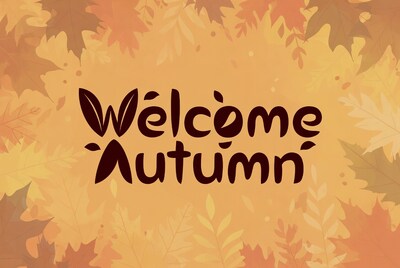 Welcome Autumn Leaves Illustration