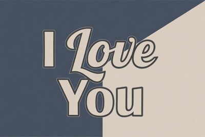 I Love You text graphic