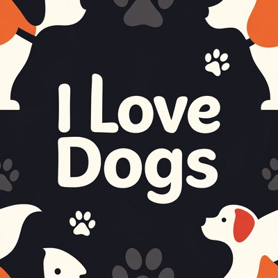I Love Dogs illustration