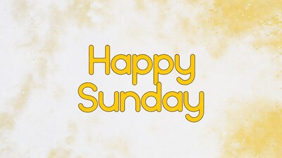 Happy Sunday Text Illustration