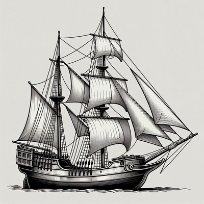 Sailing Ship Illustration