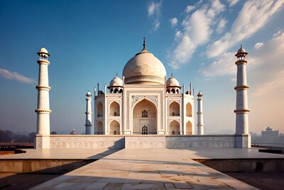 Taj Mahal at sunset