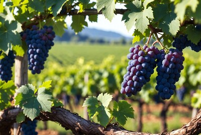 Purple Grapes on Vineyard Vines