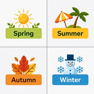Four Seasons Clip Art Icons