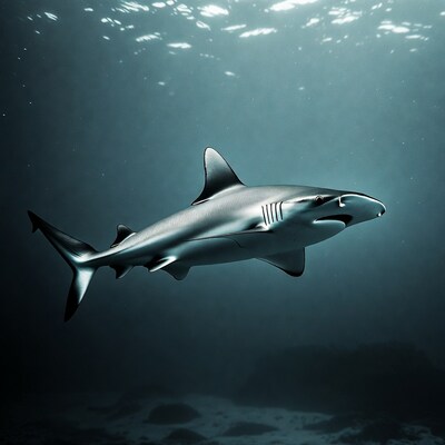 Blacktip shark swimming underwater
